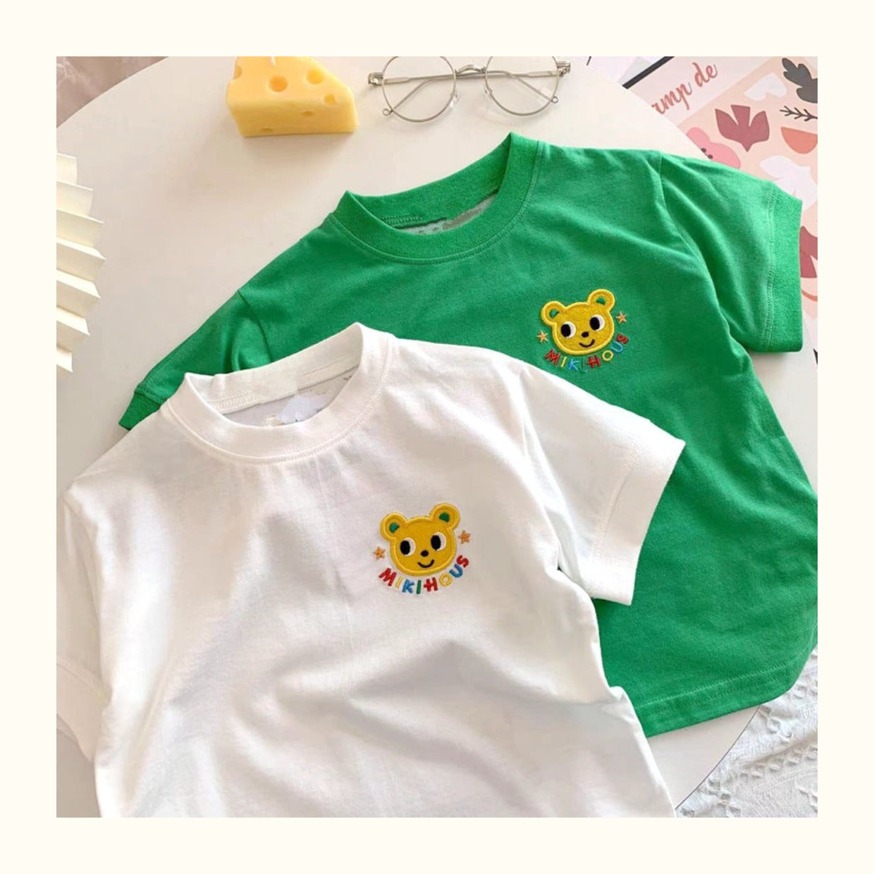 Camiseta de Algodón para Niños Animales