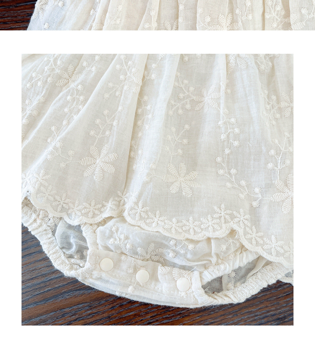 Body de Encaje Floral para Niñas