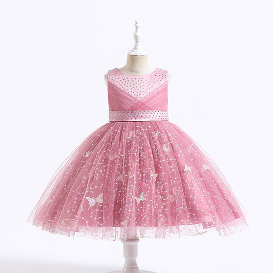 Vestido de Fiesta Infantil Mariposa Brillante