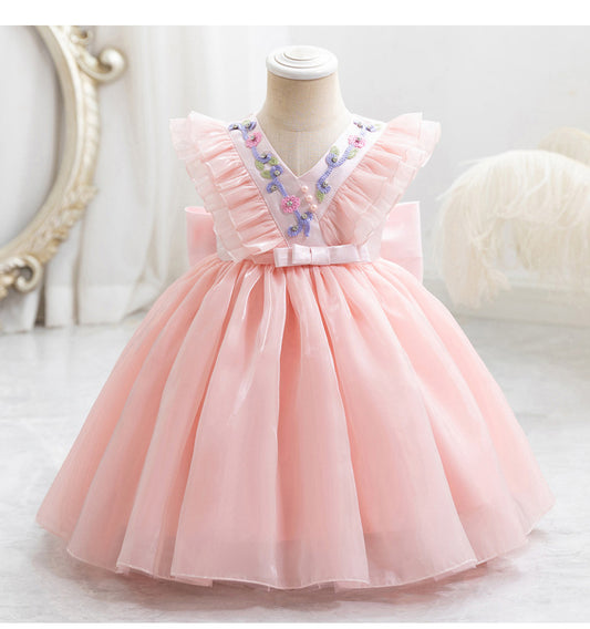 Vestido de Fiesta Infantil Florecitas