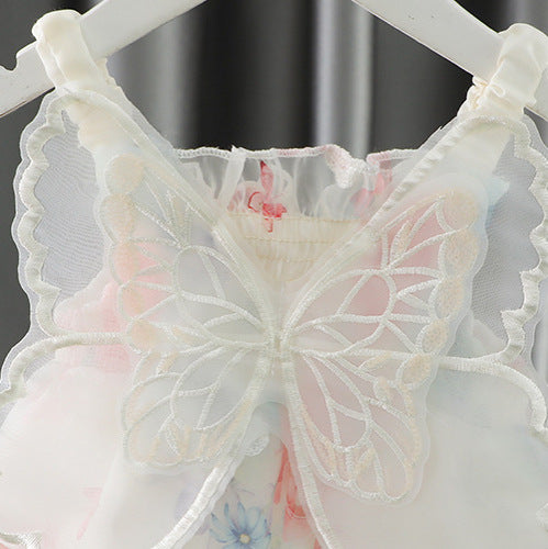 Body Floral con Alas de Mariposa