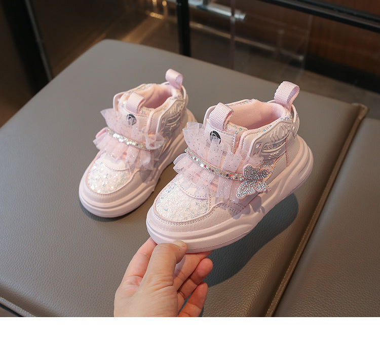 Zapatillas de Niña con Brillo y Tul