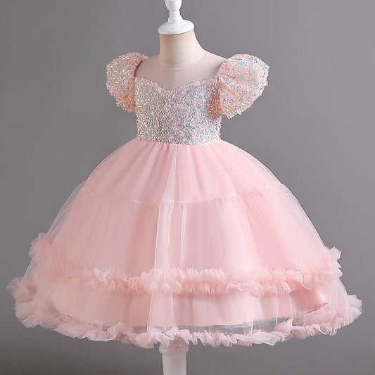 Vestido de fiesta infantil brillante