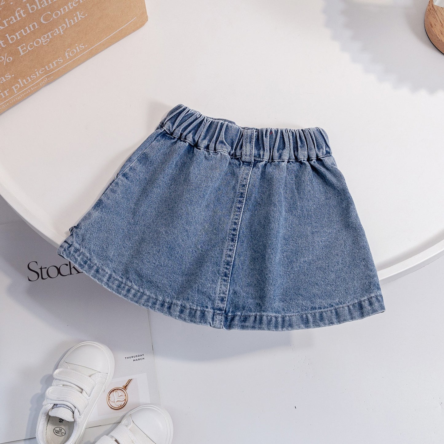 Falda Jeans Infantil Botones Pequeños