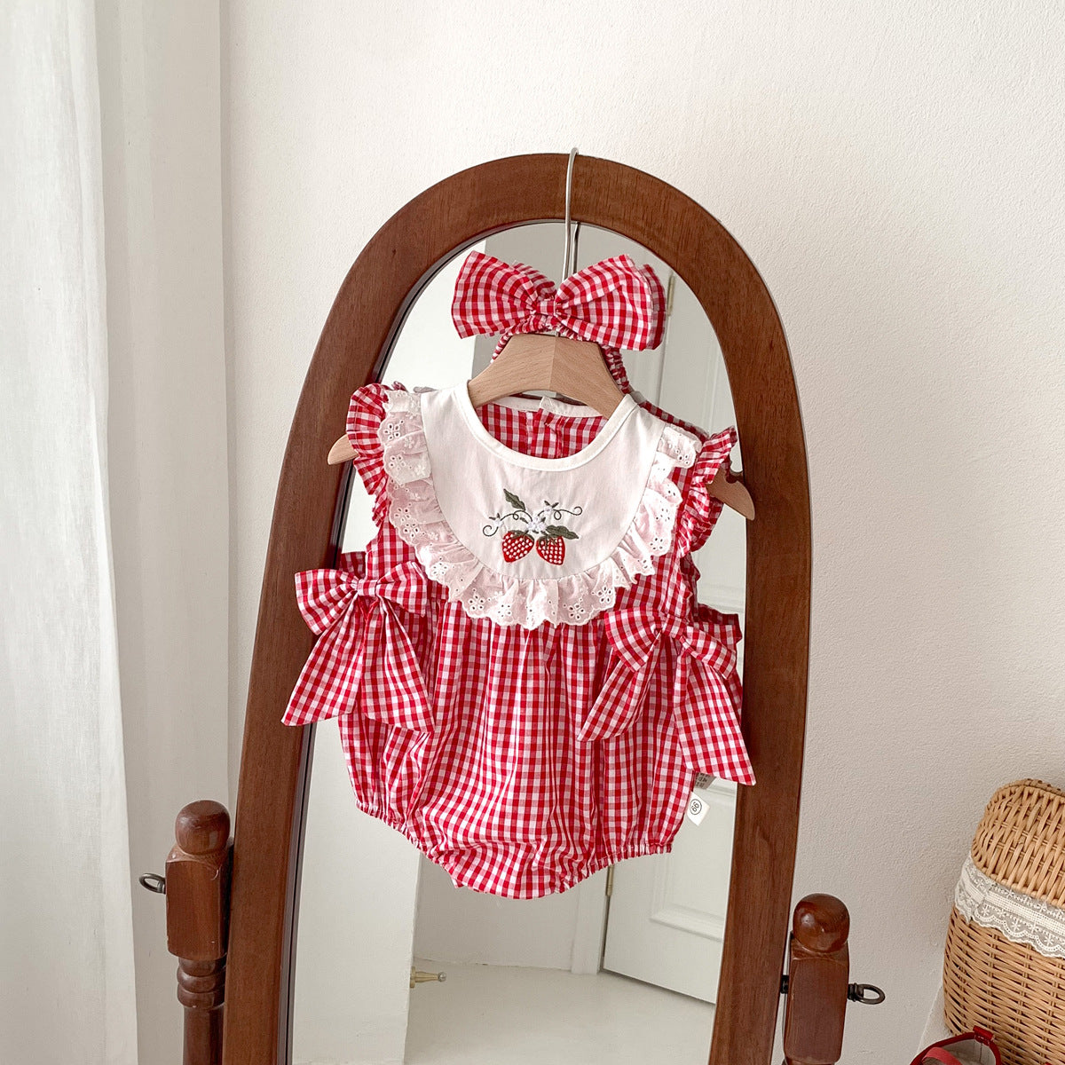 Body Infantil Cuadros Fresas