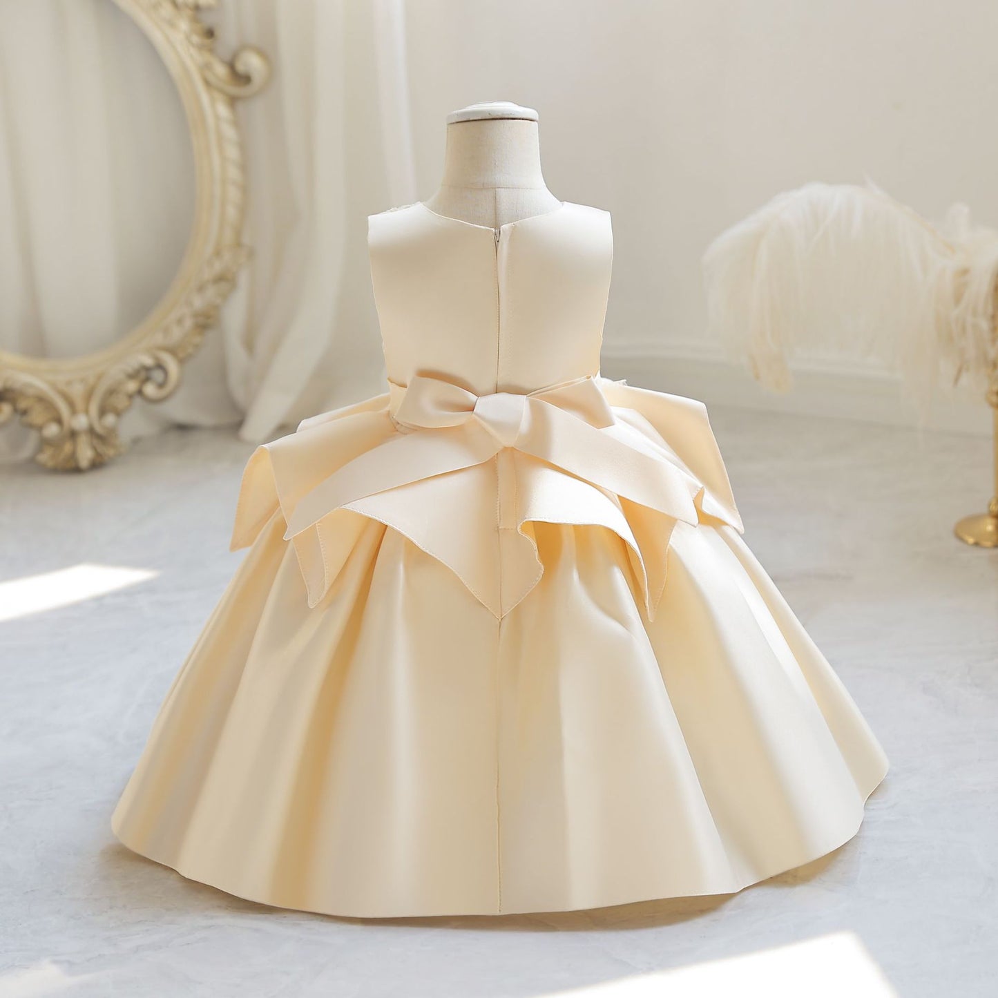 Vestido de Fiesta Infantil Flores Brillantes