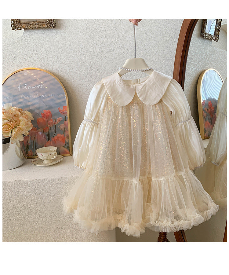 Vestido Infantil Brillantes y Tul
