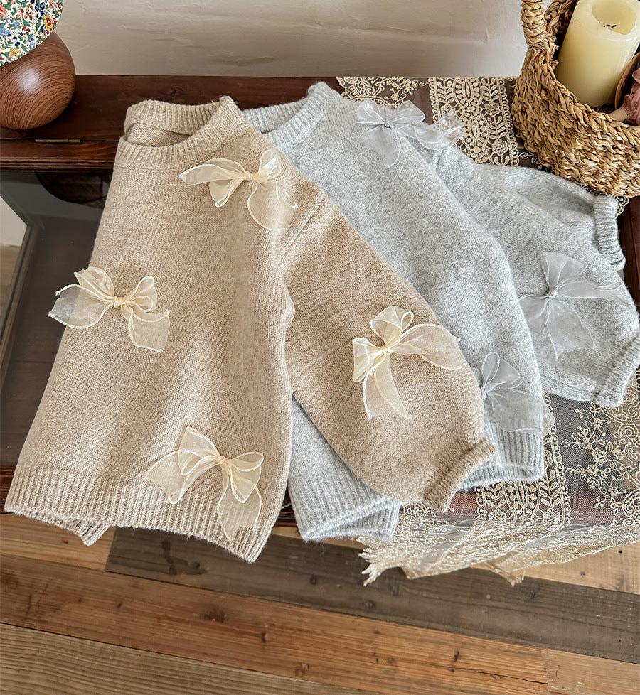 Blusa Infantil Con Lazo de Invierno para Mujer