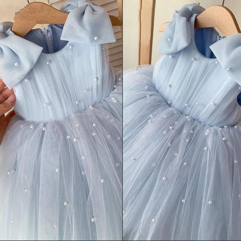Vestido de Fiesta Infantil con Perlas