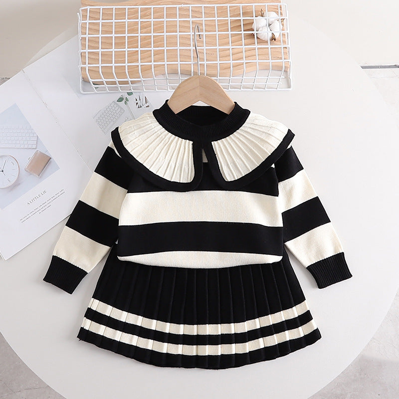 Conjunto infantil de punto Golinha Rayas