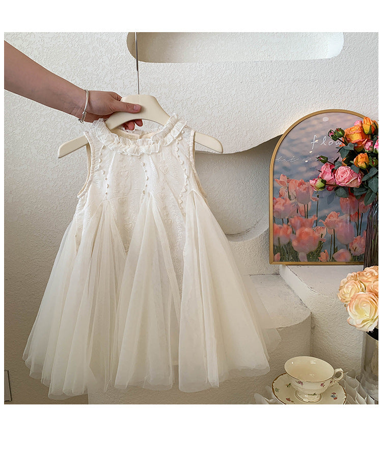 Vestido Infantil Tul Corazones