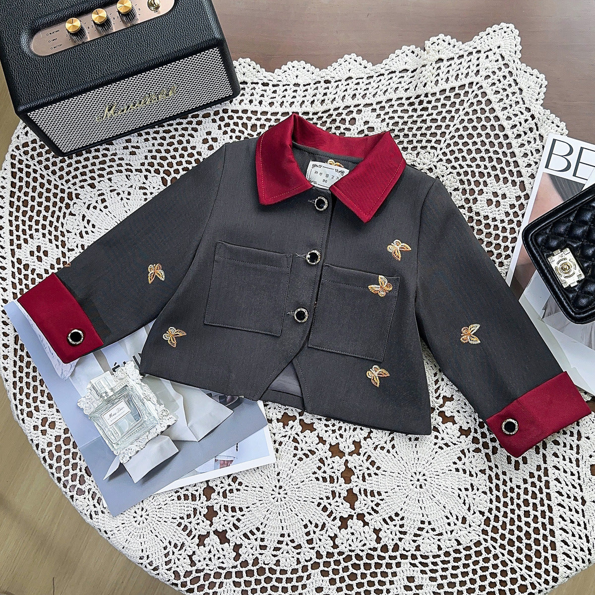 Conjunto de Traje Plisado para Niña