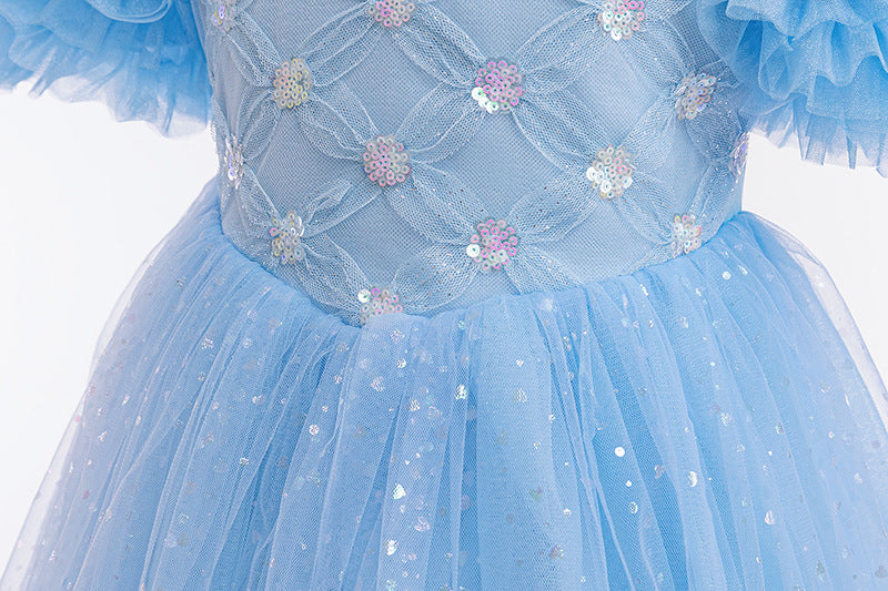 Vestido Infantil Princesa Azul