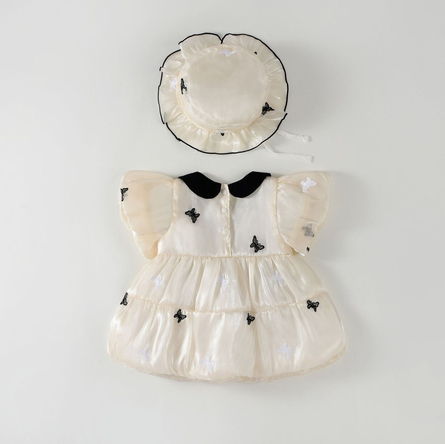 Vestido Infantil Mariposa + Gorro
