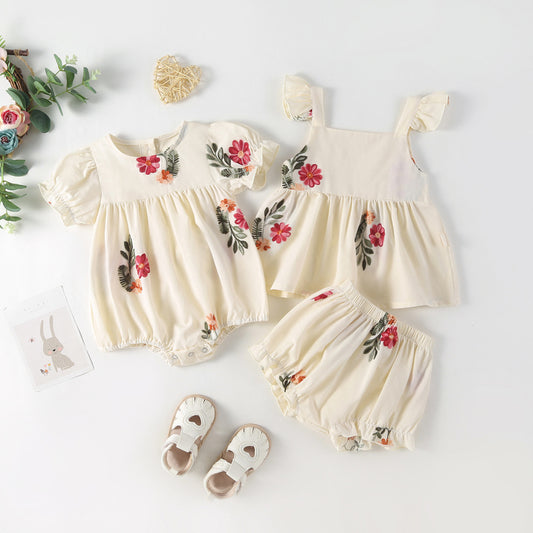 Body/Conjunto Infantil Floral