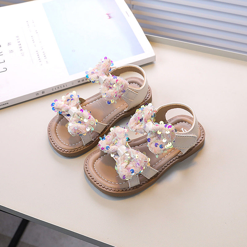 Sandalia Infantil Lazo Brillante