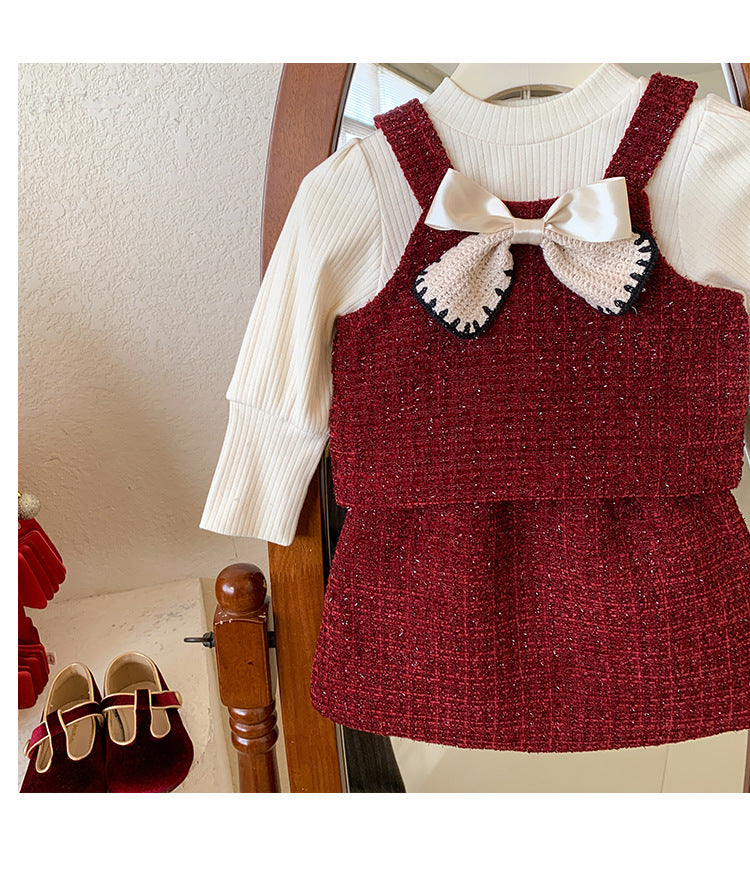 Conjunto Infantil Mujer 3 Piezas Lazo