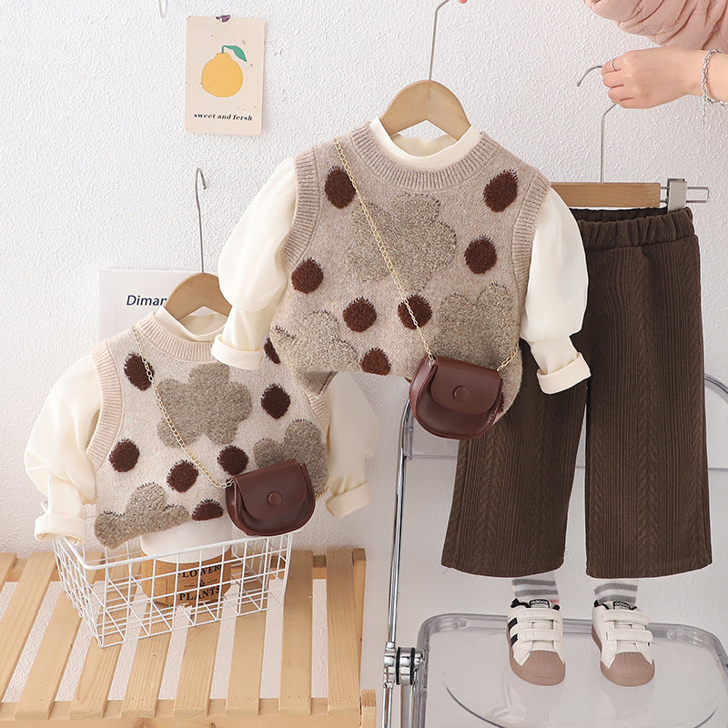 Conjunto de 3 piezas de invierno para niñas