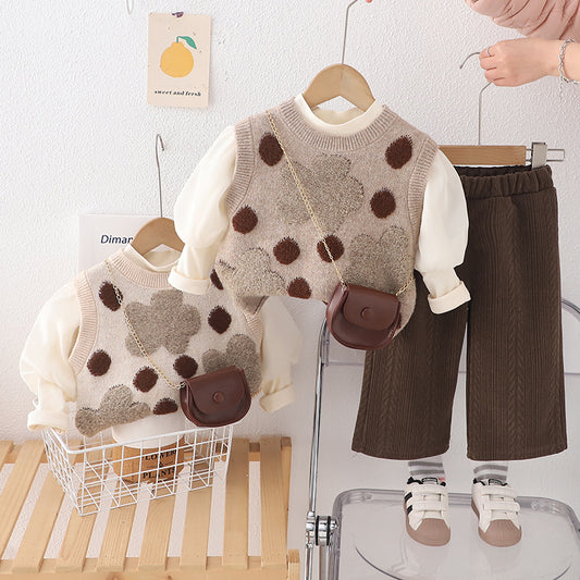 Conjunto de 3 piezas de invierno para niñas