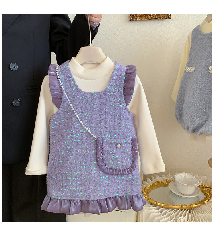 Conjunto Infantil Brillante Invierno/Verano para Niña