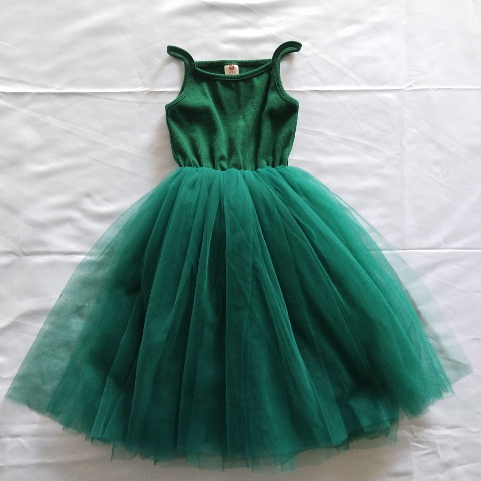 Vestido Infantil De Tul Tiras
