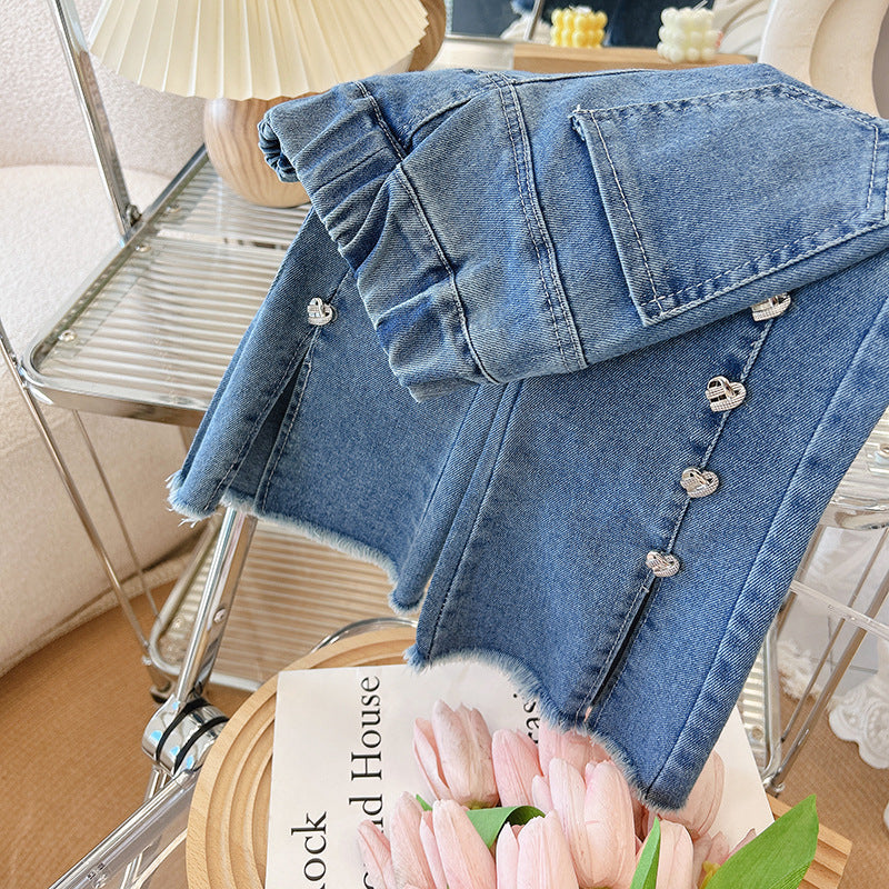 Pantalones Jeans Infantiles Corazones