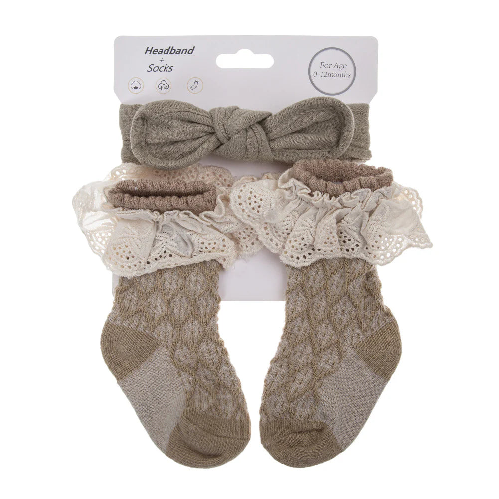 Calcetines + diadema para niñas