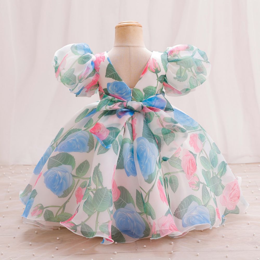 Vestido de fiesta infantil floral
