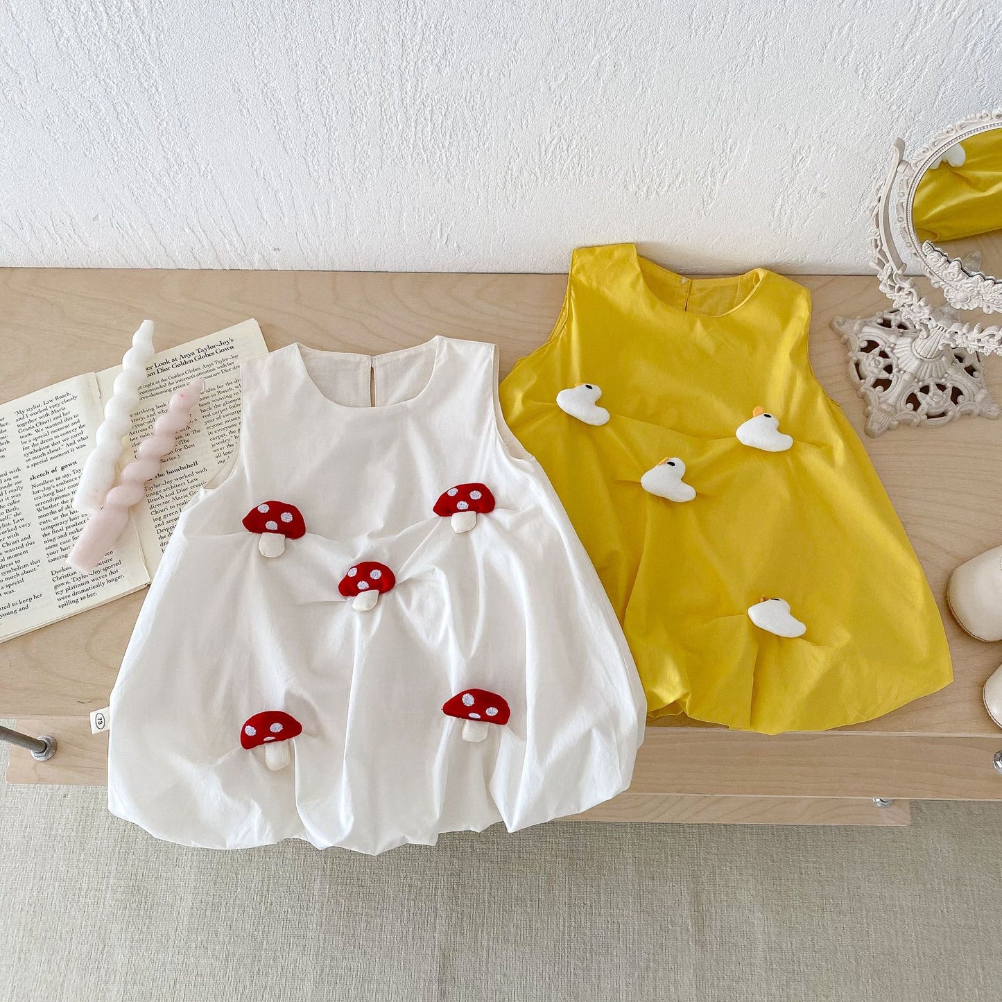 Vestido de los niñas Hongos y patitos