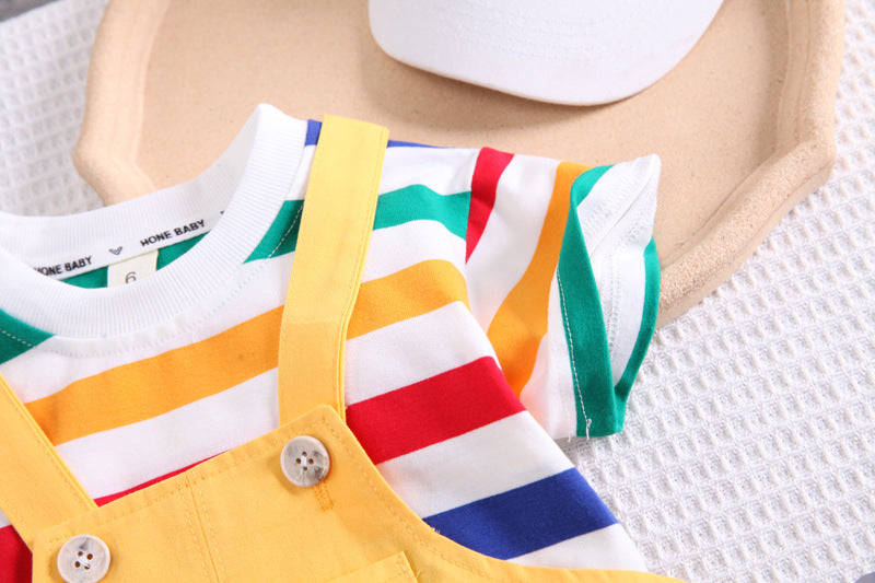 Mono Infantil con Ositos + Camisa de Rayas