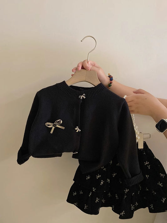 Conjunto de Niña Negro con Lazos