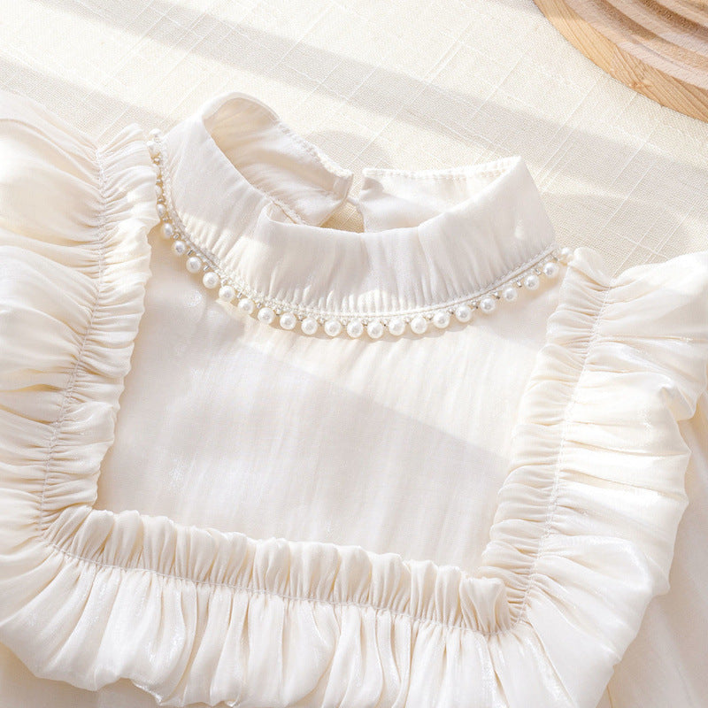 Camisa Infantil Mujer Perlas