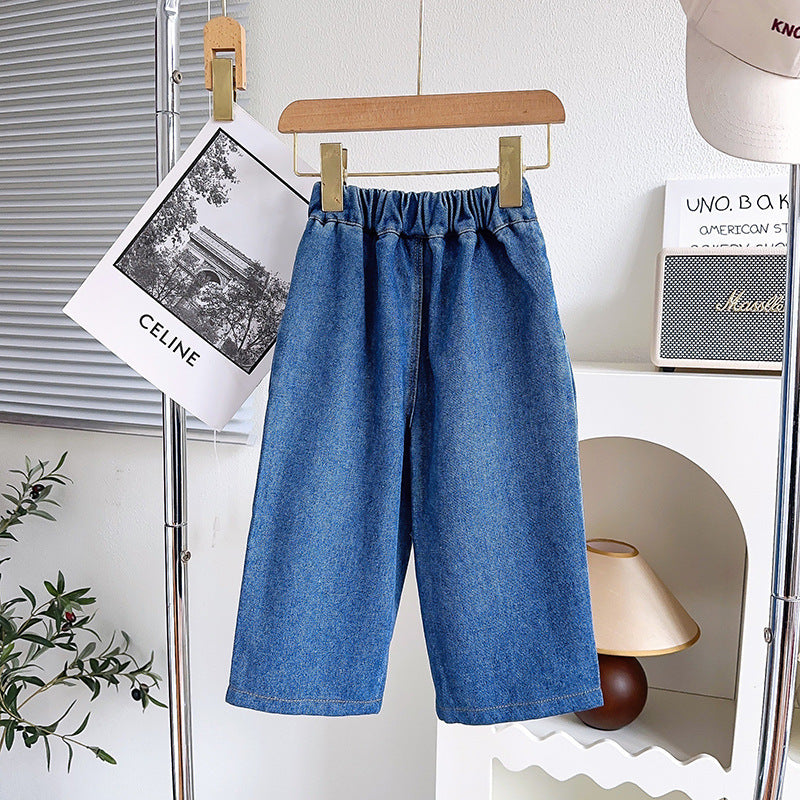 Conjunto Infantil Mujer Vaqueros con Botoncitos