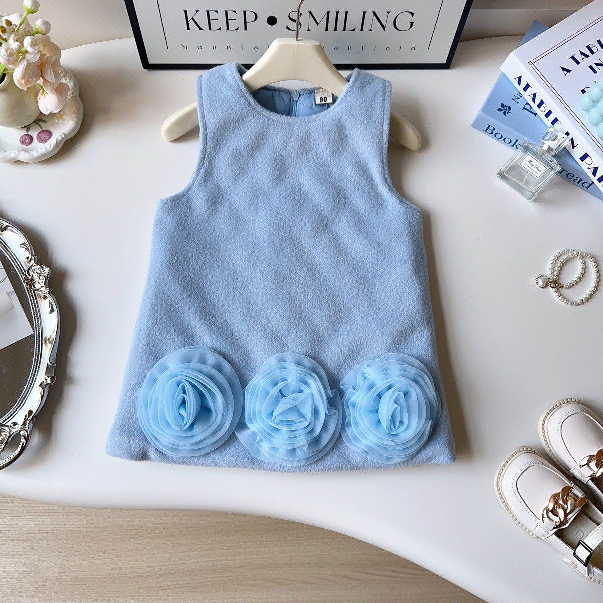 Vestido de Flores de Peluche para Niños