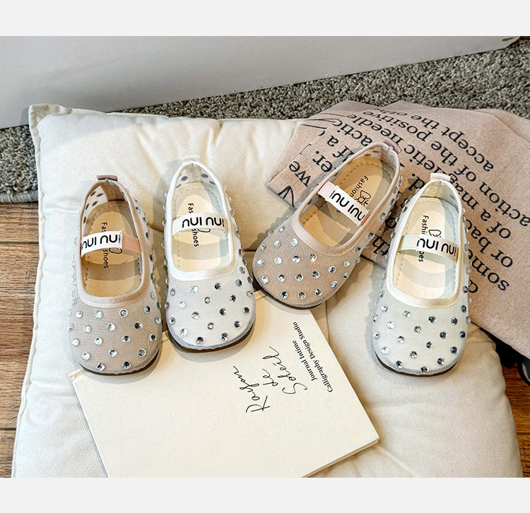 Zapatos para niñas con brillantes diamantes de imitación
