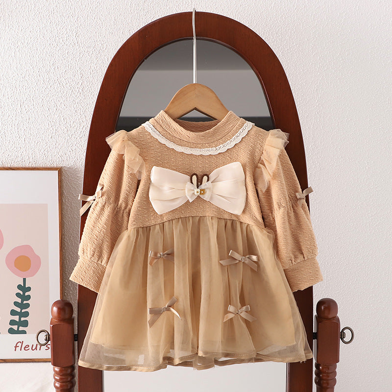 Vestido infantil con lazos