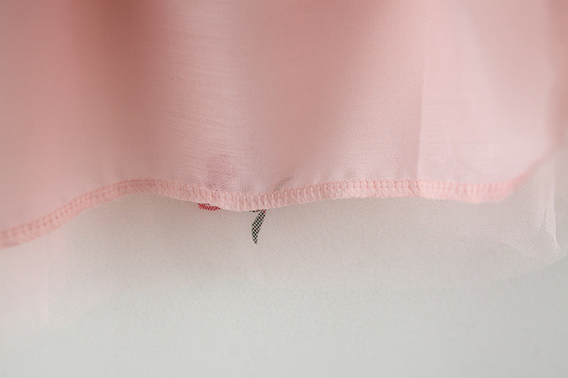 Vestido Infantil Cerejinhas Tule