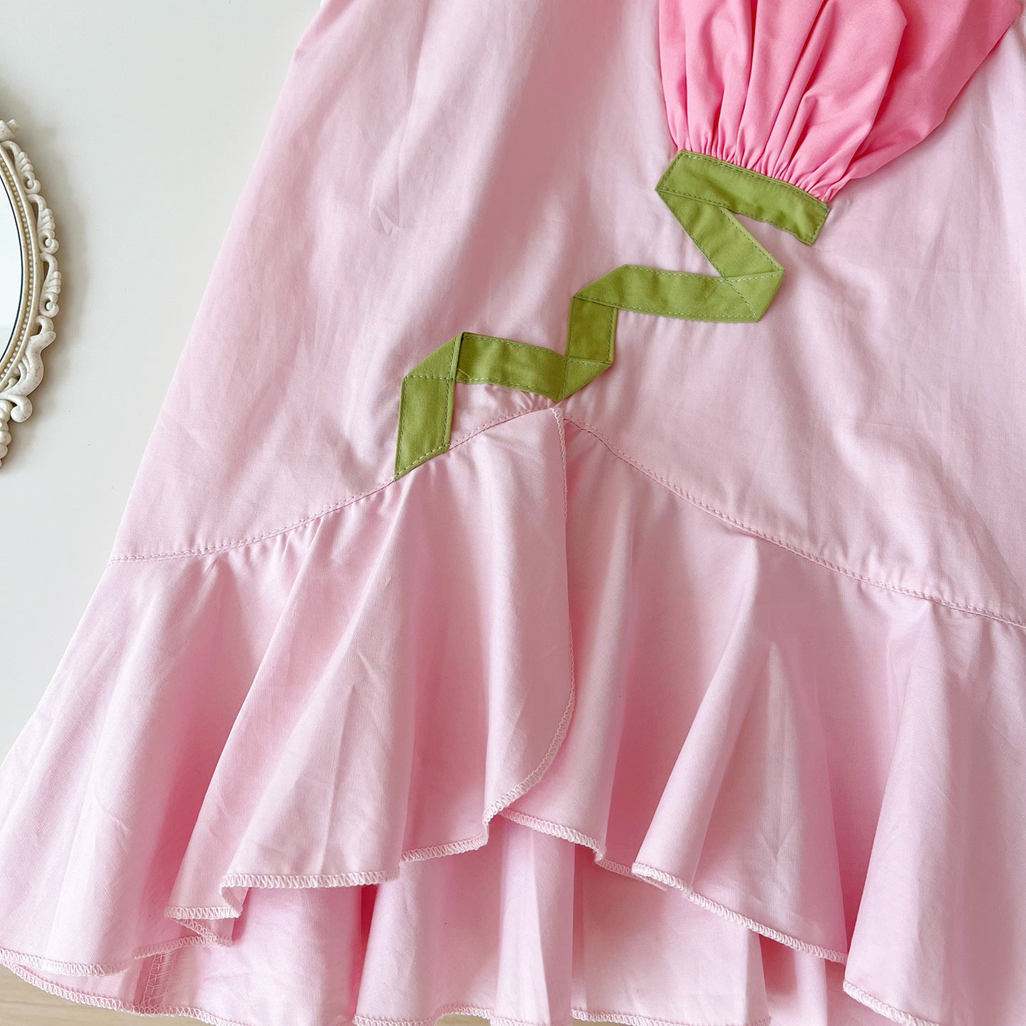 Vestido Infantil Flor Rosa