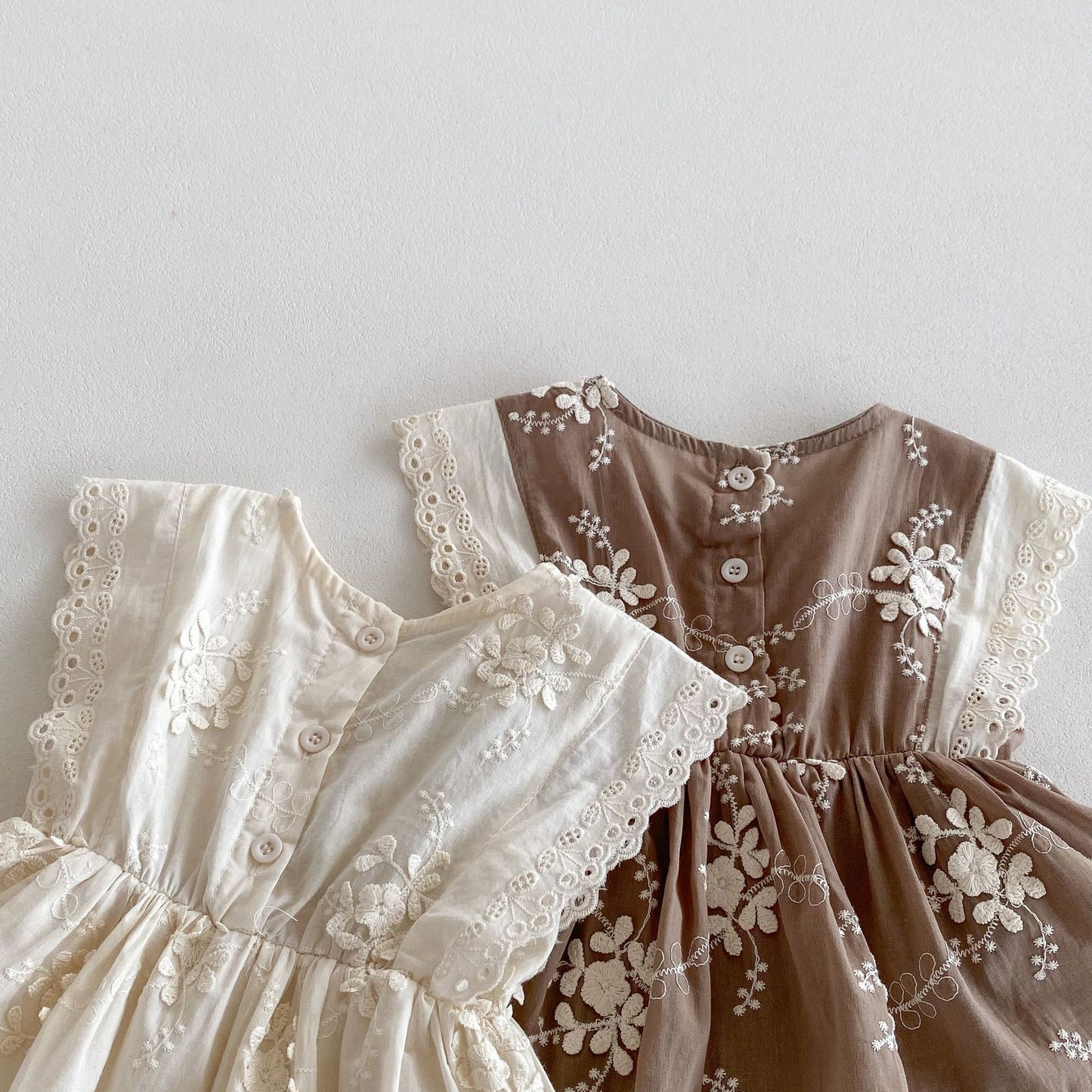 Body Infantil de Encaje Floral