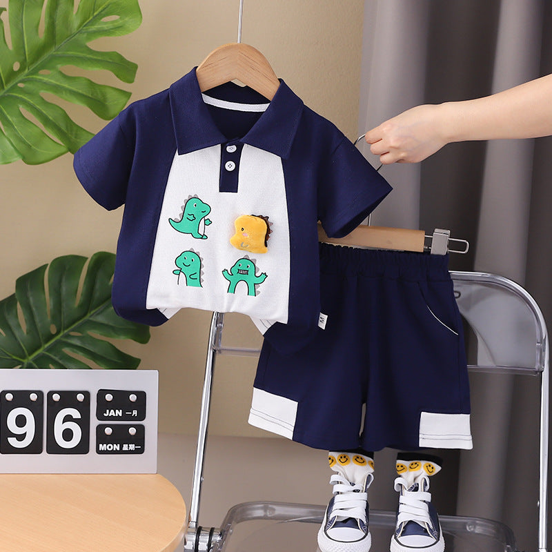 Conjunto Infantil de Dinosaurios de Verano Para Hombre
