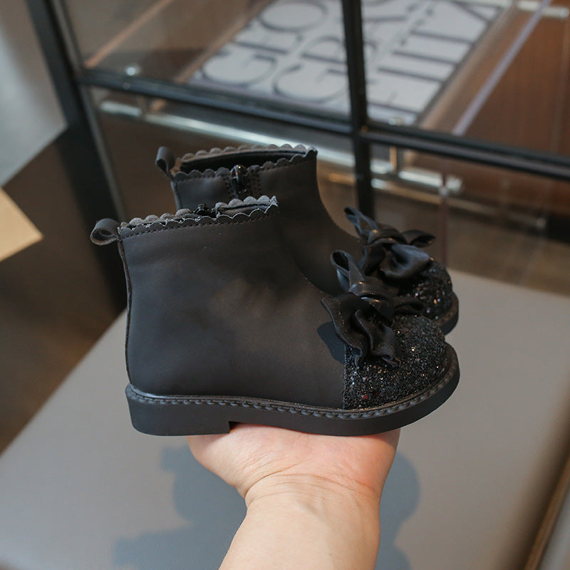 Botas Infantiles Brilhos Lacinho