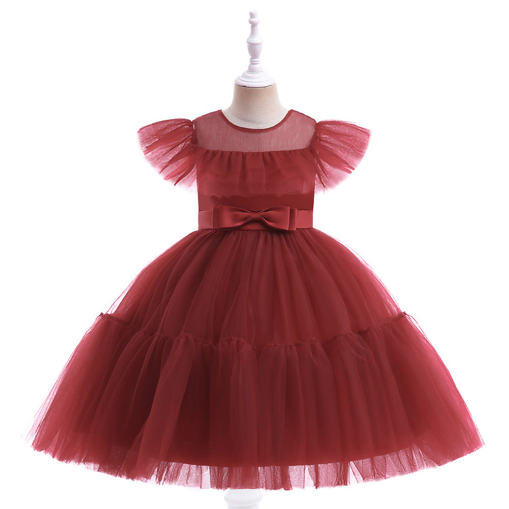 Vestido Infantil de tul Plisado