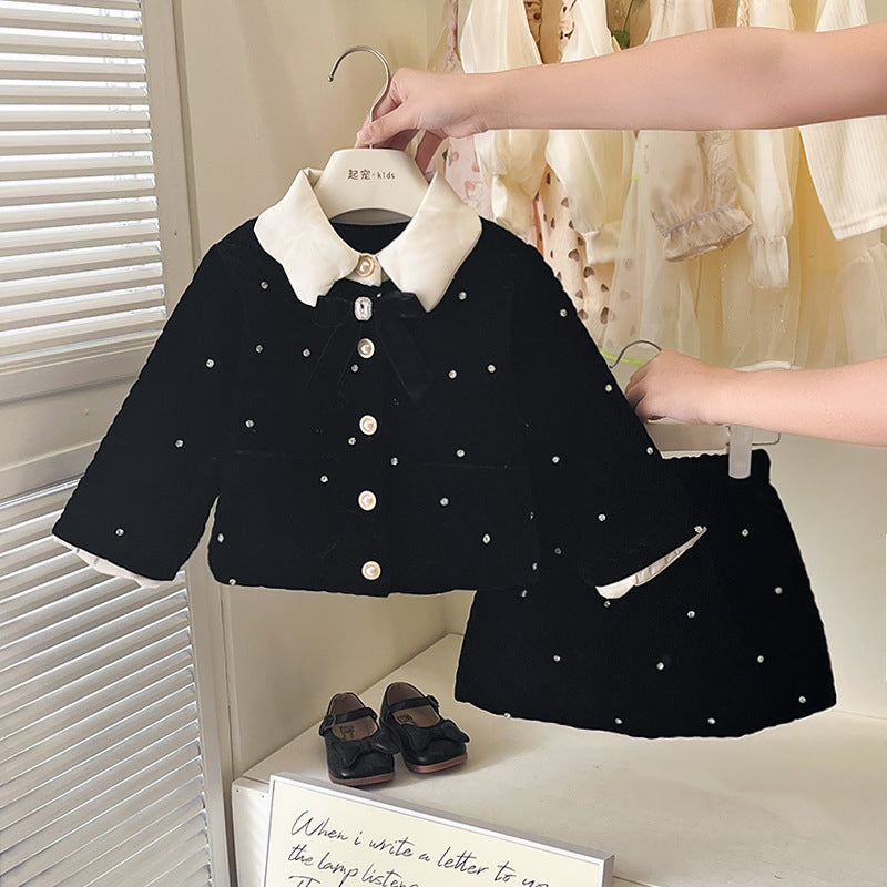 Conjunto de Niña Perlas Negras