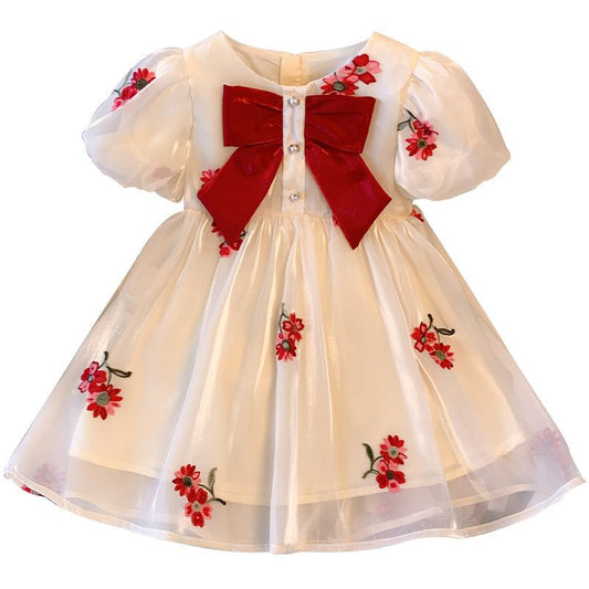 Vestido Infantil Encaje Flores