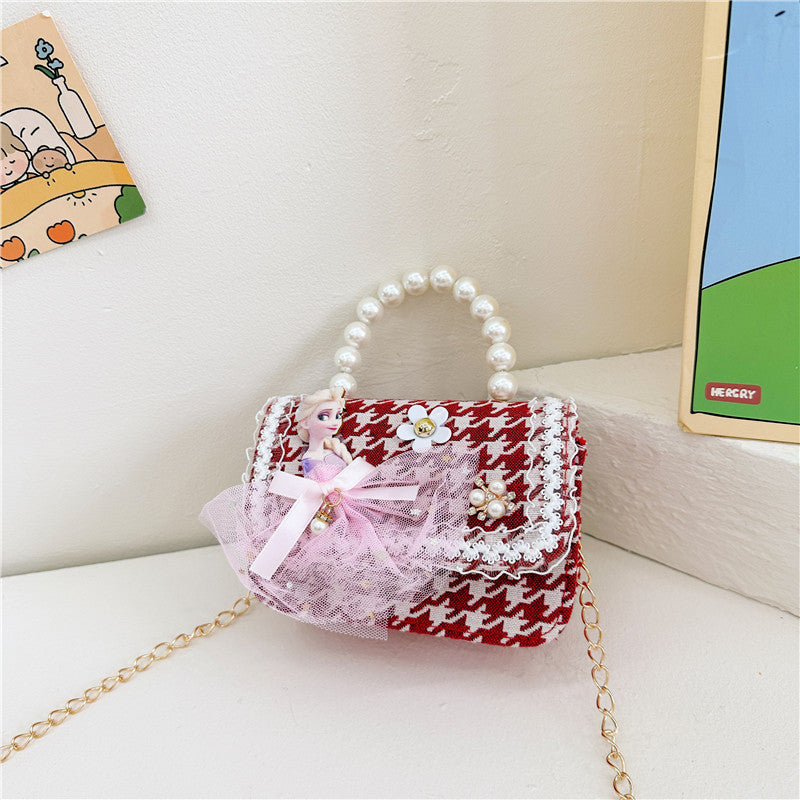 Monedero de Mujer con Perlas y Lazo