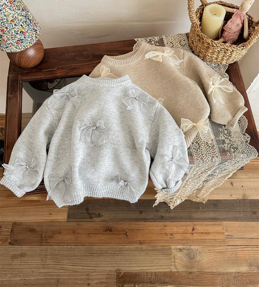 Blusa Infantil Con Lazo de Invierno para Mujer