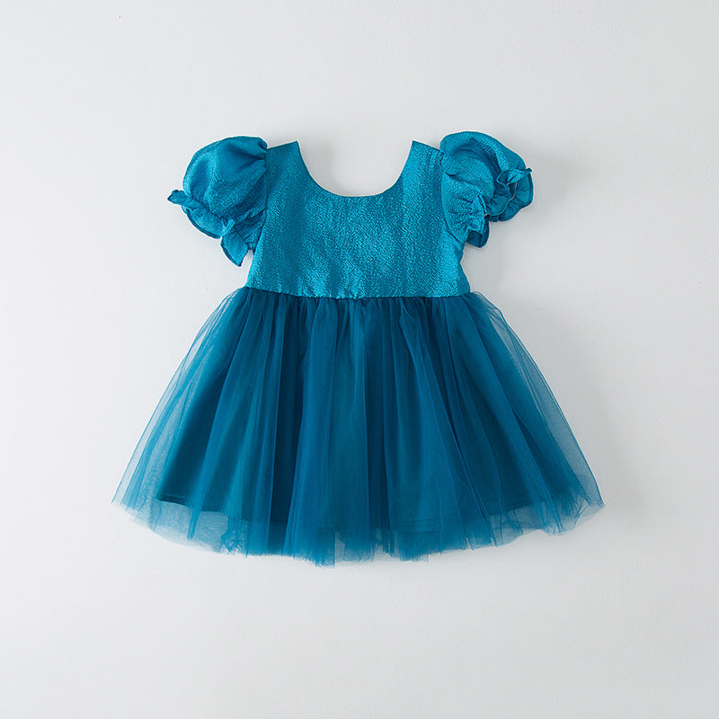 Vestido Infantil Tul Alas Estrellitas