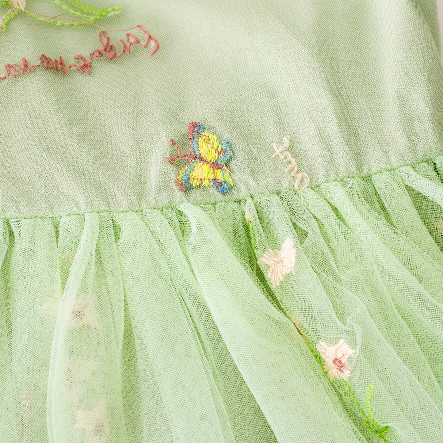 Vestido Infantil Lazo Tul Floral