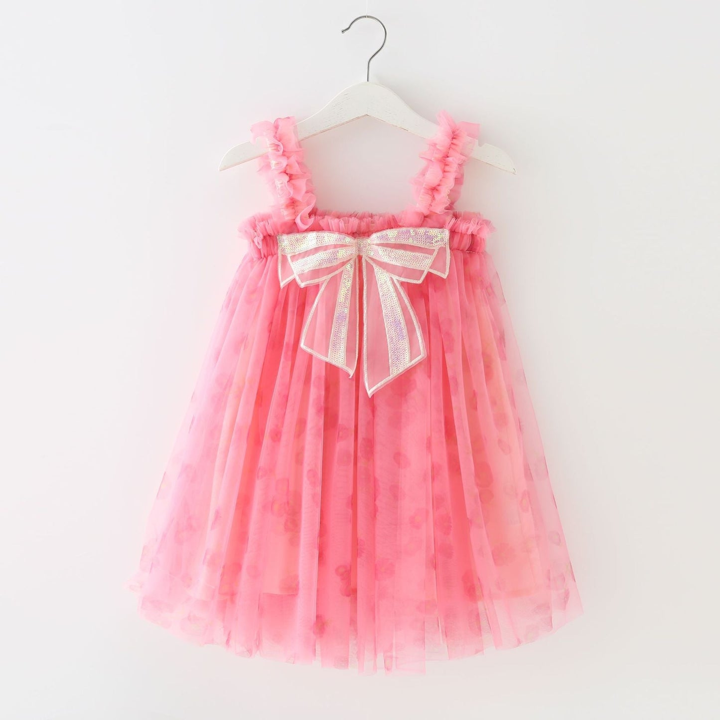 Vestido Infantil de Tul y Encaje
