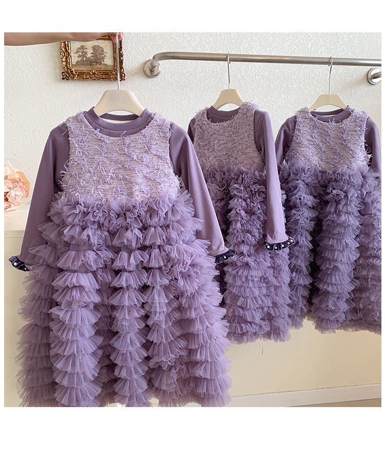 Vestido Infantil de Tul a Capas